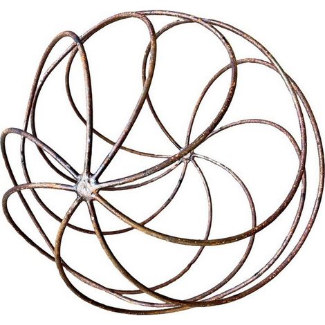 Sphere Plant Pins/ Garden Art - Bare Metal/Ready to Rust - 40cm Diameter