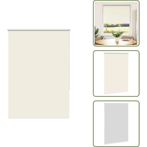 Store enrouleur occultant blanc cassé 110x150 cm largeur tissu - Store Enrouleur - Stores Enrouleurs - Store De Jour Et De Nuit - Store Occultant (1/5)