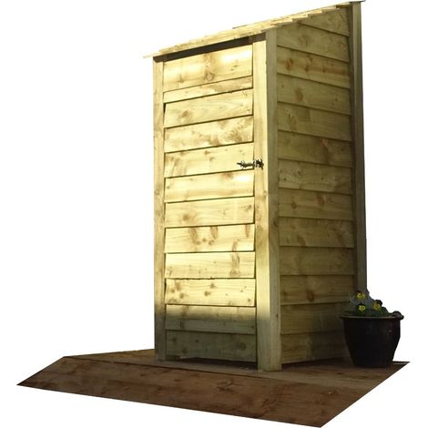Wooden log store, with door (W-79cm, H-180cm, natural light-green finish)