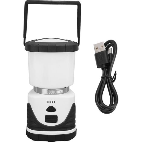 Lanterne Camping Rechargeable USB 6800mAh 300lm IP65 Étanche 3 Modes Lumière Blanche Portable pour Randonnée Urgence (1/5)
