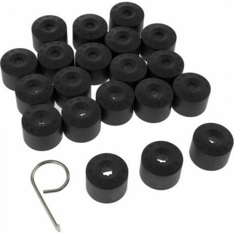 20x cache écrou noir capuchon protection bouchon plastique,Cache Ecrou (1/4)
