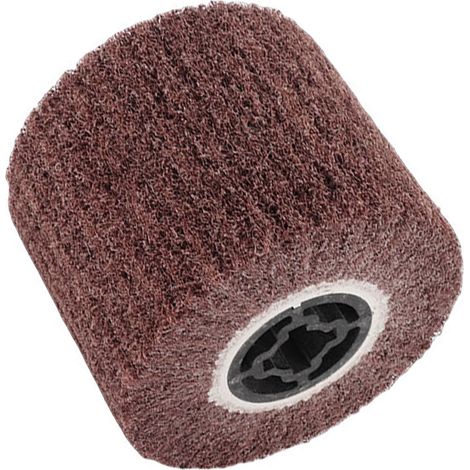 Brosse Circulaire pour Tige Filetée, Tambour de Polissage à Noyau en Caoutchouc, Roue Tampon pour Inox, Aluminium, Fer, Grain 80 (1/5)