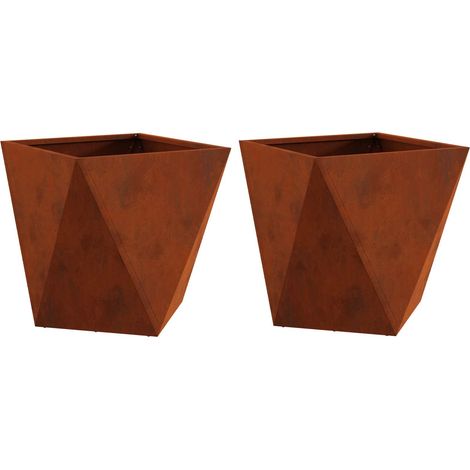 Maison Exclusive - Fioriera 2 pcs Ruggine 50 x 50 x 50 cm