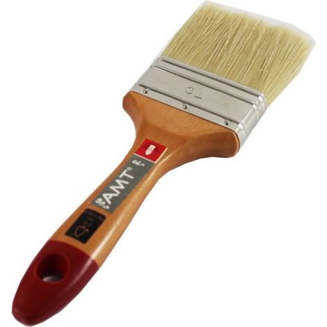Pinceau Plat - Peintures Avec Solvant - Manche Bois Fsc - N°70 - Amt (1/2)