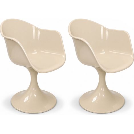 Lot de 2 fauteuils de table en résine acrylique, GLAM (1/4)