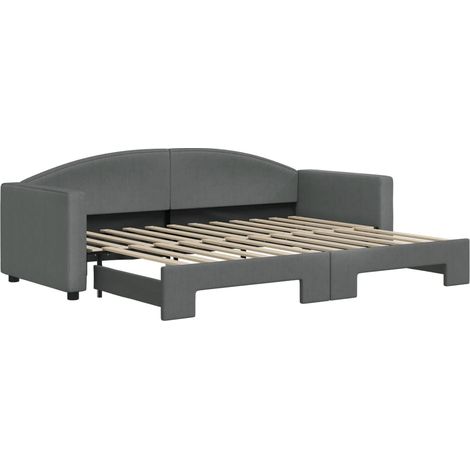 Maison Exclusive - Divano Letto con Letto Estraibile Grigio Scuro 80x200 Tessuto
