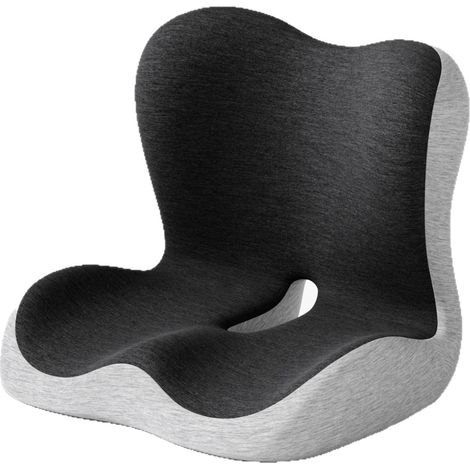 Coussin mémoire de forme housse modal gris foncé,style moderne assemblé,soutien lombaire et fessier,dimension 41x42x36cm pour bureau et salle d'étude (1/5)