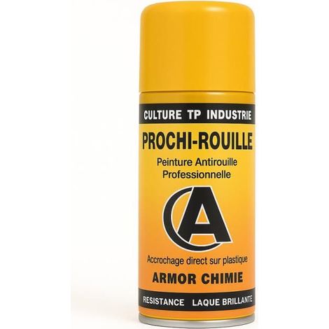 Bombe de peinture - Antirouille - Jaune JCB New Machine 970 - Brillant - Prochi-rouille - Armor Chimie - 400ml