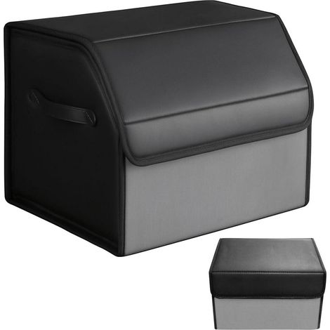 Auto Kofferraum Organizer faltbar mit Deckel und Griffen, Grau (1/5)