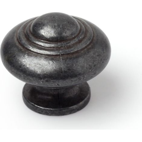 Pomo para Mueble Estilo Clásico Fabricado en Zamak Acabado en Plata Vieja Medidas 303026 mm Sistema de Fijación Atornillado Incluye Tornillos M4 1 Unidad - (1/2)