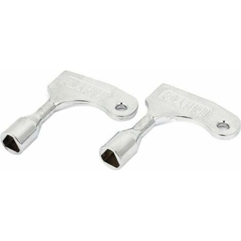 Lot de 2 clés triangle pour ouverture rapide d’urgence d’ascenseur, pour serrure de 9 mm (1/2)