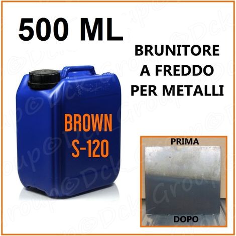 BRUNITORE a Freddo per METALLI ACCIAIO FERRO Brunitura PROFESSIONALE 500 ML (1/2)