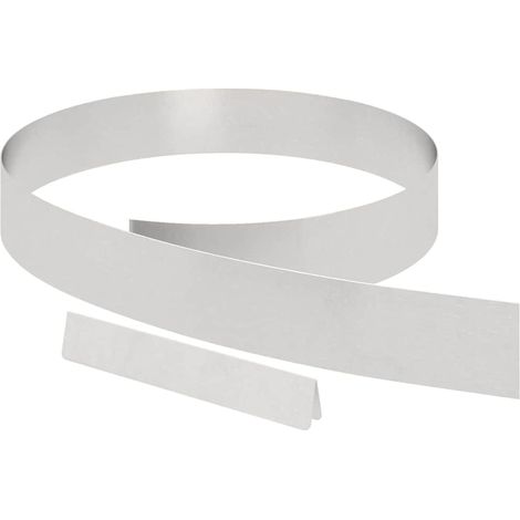 Bordure de Pelouse Argent 450 x 0,05 x 15 cm Acier inoxydable CFW959011 (1/5)