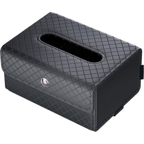 Caja para pañuelos de coche，Organizador rectangular de piel sintética，almacenamiento de fácil acceso，ideal para salidas familiares (1/5)
