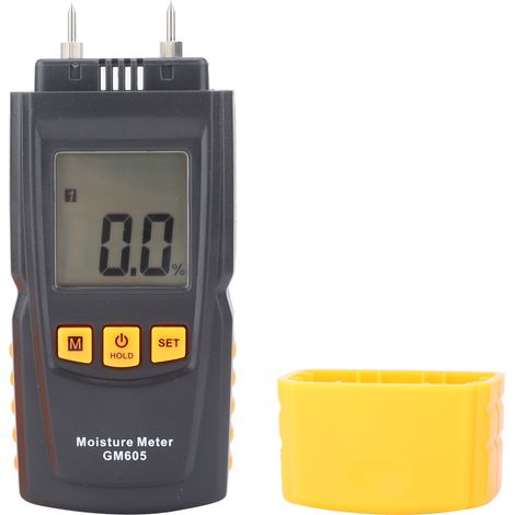 GM605 Holzfeuchtemessgerät, tragbar, Nadeltyp, mit hintergrundbeleuchtetem LCD-Display, Wassergehaltsmessgerät (1/5)