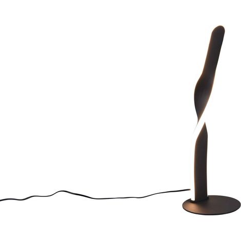Lampada da tavolo LED, metallo, nero opaco, H 41 cm, Ginko (1/5)