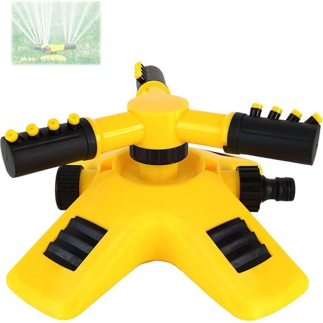 Arroseur De Jardin,360 Degrés Rotatif Durable 3 Bras Réglable Espressoire d'eau 2 Modèles De Pulvérisation Équipement D'Arrosage avec 1/2" 3/4" Connecteur De Tuyau pour Jardin Et Grandes Cours (1/5)