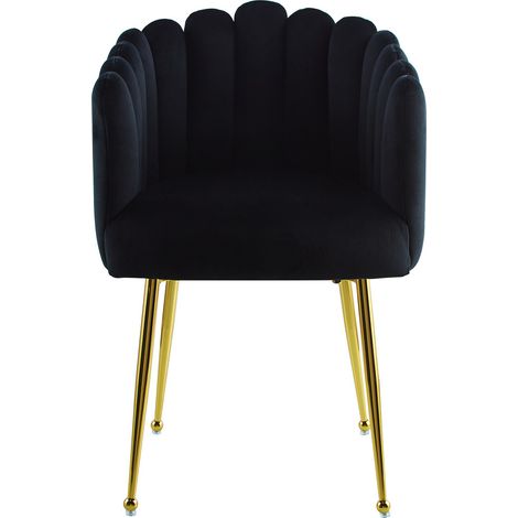 Sedia di design Muna in velluto verde con gambe oro (1/3)