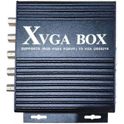 GBS-8219 Industrieller Videokonverter XVGA BOX RGB zu VGA RGBS zu VGA Videokonverter für Industrie, Handel, EU-Stecker Schwarz (1/5)