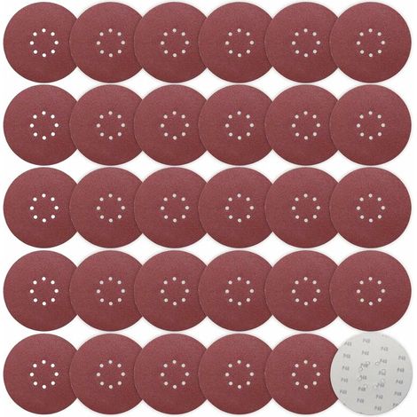VURAHOME - Disque Poncage 225 mm, 30 Pièces Disque Abrasif 225mm 8 trous Grain P40 Disques de ponçage 225mm Papier Abrasif Disques abrasifs auto-agrippants pour ponceuses à long cou, Ponceuses à platr (1/5)