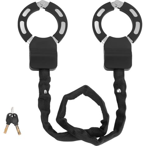 Antivol Trotinette Electrique, Cadenas Menotte avec Housse de Protection en Silicone, à Haute Sécurité, pour Trotinettes Electriques, Vélos et Poussettes (1/5)