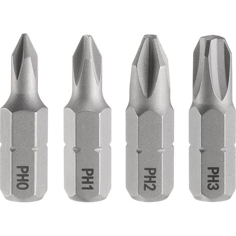 4pcs PH0/PH1/PH2/PH3 Embout de Tournevis Cruciforme Acier S2 (1/5)