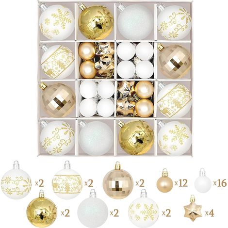 Boules de Nol Decoration Sapin Noel Boules de Nol en Plastique, Décorations de Sapin de Nol Set, Decoration Noel, Boules de Nol Noir (1/5)
