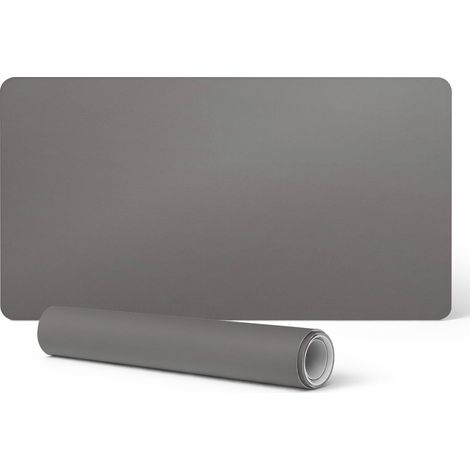 Alfombrilla protectora antideslizante para escritorio con estampado, color gris, 100x50 cm.
