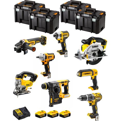 DeWALT Kit DWK800T (DCD796 DCH273 DCG405 DCF887 DCF894 DCS331 DCS391 DCL050 3 x 5,0 Ah DCB115 4 x TSTAK VI)