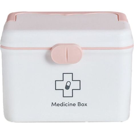 Tragbarer Erste-Hilfe-Kasten – Medikamentenbox – Für Zuhause, Büro, Auto, Camping – 1 Stück (1/5)