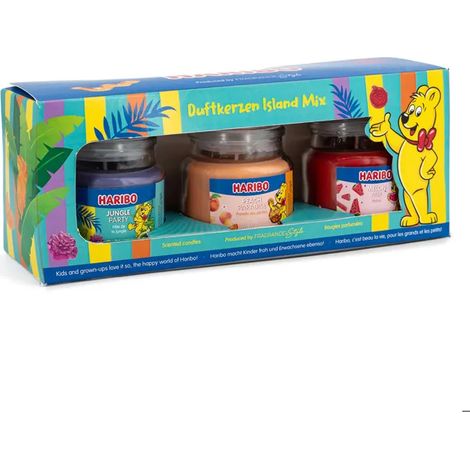 Velas aromáticas Haribo island mix 3 piezas 255 g
