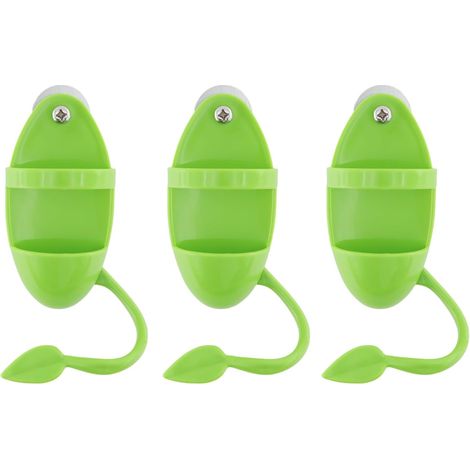 CSPARKV 3 Pièces Support de Nourriture en Os Seiche avec Support Debout, Oiseaux Seiche Squelette Stand, Support pour Os de Seiche, pour Placer des Fruits, des Légumes et des Os de Calmar(Vertes) (1/5)