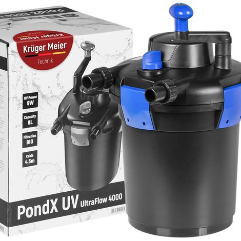 Kruger Meier PondX UV 4000 - filtro a pressione con lampada UV per laghetto da 4000 litri (1/5)