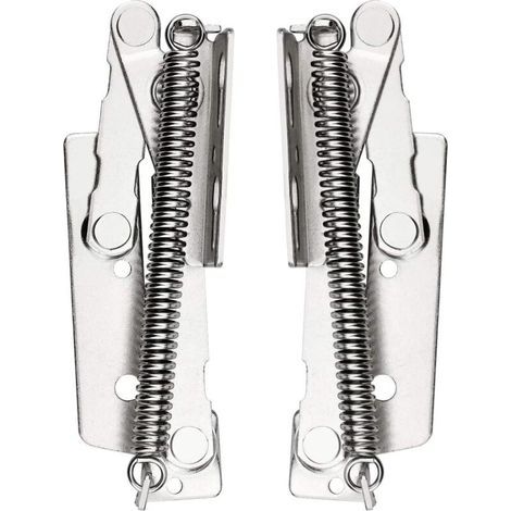 Set of 2 spring hinges for folding sofa beds – Nickel-plated stainless steel – 10 kg load capacity – 80° opening angle (1/5)