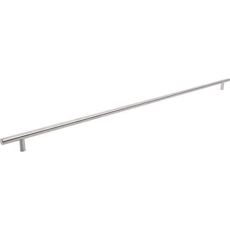 tirador para armario o cajón de acero inoxidable. acabado inox mate. modelo pireo distancia 96 distancia 768