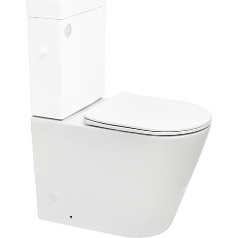 Brevis Stand-WC ohne Spülrand aus Keramik (Spülkasten nicht enthalten), weiß (SATBRE34M)