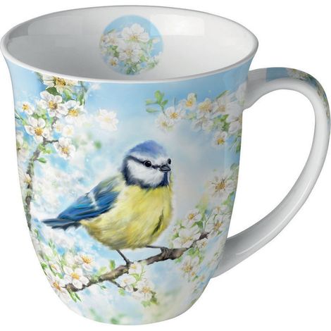 Mug mésange bleue en porcelaine