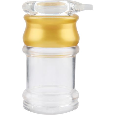 Bouteille d'huile acrylique transparente et dorée, pot de condiment liquide, vinaigre et sauce soja, cuisine (Taille S) (1/5)