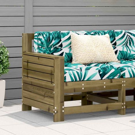 Canapé de jardin avec accoudoirs en bois de pin imprégné 69 x 62 x 70,5 cm - PANGIVO (1/5)
