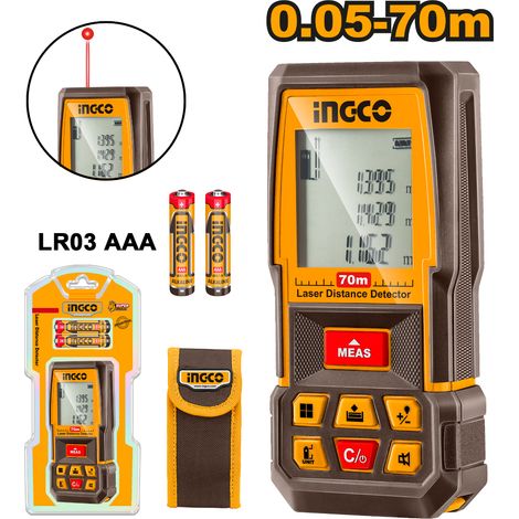 Ingco Medidor láser de distancia 0,05-70 mt HLDD0708
