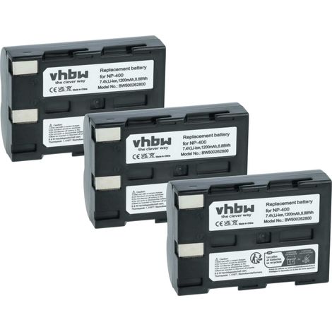 vhbw 3x Akku Ersatz für Sigma BP-21 für Kamera (1200 mAh, 7,2 V, Li-Ion) (1/5)