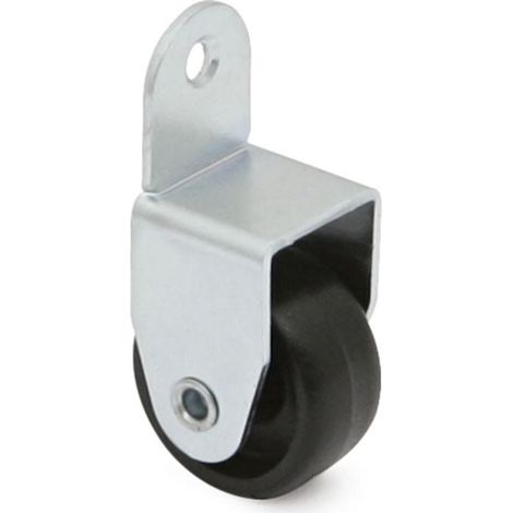 rueda fija takua asa de plástico ø30 h39 zn- c/soporte en acero zincado, forma escuadra. (1/2)