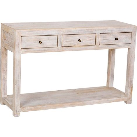 Recibidor de madera blanca 119.38x40.64x78.74h cm (1/5)