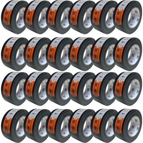 Zulu Premium Universal Black Duct Tape 50mm x 50m, 24 Pack