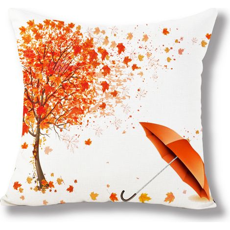 Valentinstag-Kissenbezug aus Baumwolle, 45 x 45 cm, roter Baum und Fahrradmotiv, Sofa- und Autodekoration, Stil D (1/5)