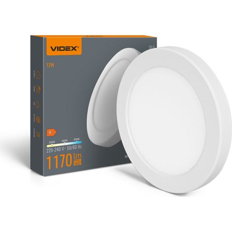 Plafonnier LED rond blanc 12W 3CCT à poser ou encastrer, 3000K-6500K (1/5)