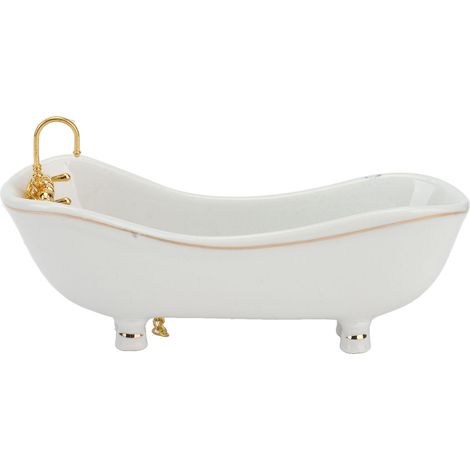 Ensemble de salle de bain 5 pièces pour maisons de poupées à l'échelle 1:12 – Meubles miniatures en porcelaine délicats et charmants pour maisons de poupées – Accessoires pour maisons de poupées (1/5)