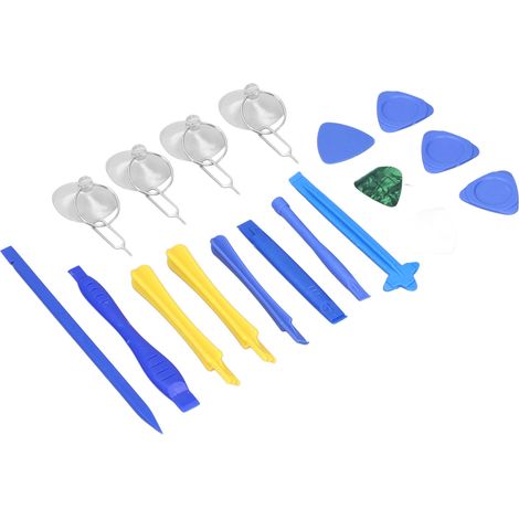 Kit reparation electronique 6 leviers triangulaires plastique 1 metal 8 depanneurs 4 ventouses avec ejecteur outil demontage smartphone tablette (1/5)