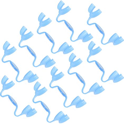 10 écarteurs de joues en forme de M, ouvre-bouche dentaire, écarteur de bouche orthodontique (bleu) (1/5)
