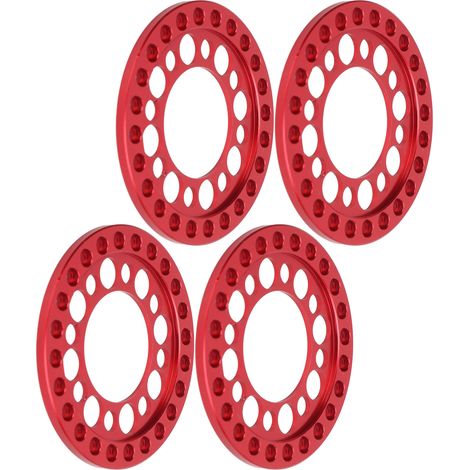 Anneau de jante Beadlock de remplacement pour Axial SCX10 90046 et Traxxas TRX4 1/10 (rouge) (1/5)